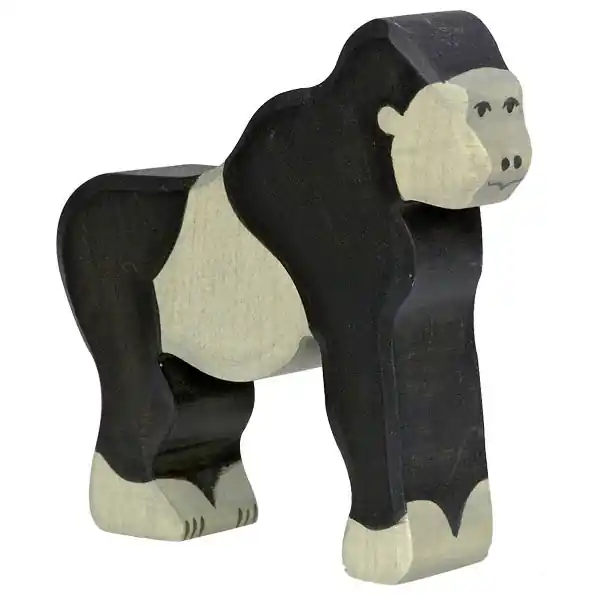 Finale Uitverkoop Holztiger houten gorilla 12 cm