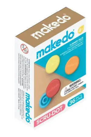 Beperkt Aanbod Makedo doppen 36 stuks - Geel Oranje Rood