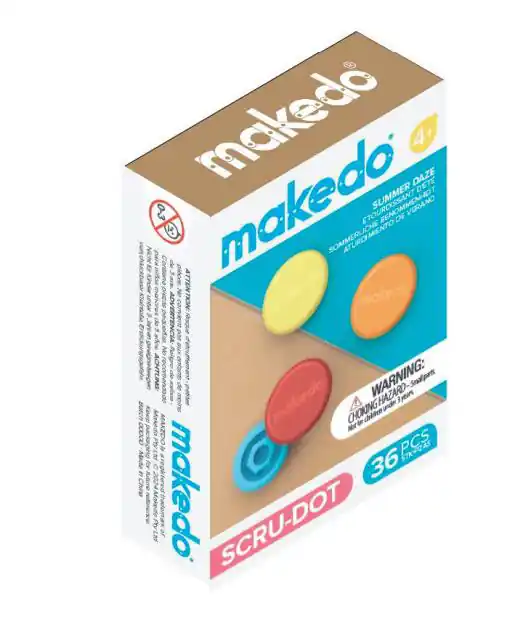 Beperkt Aanbod Makedo doppen 36 stuks - Geel Oranje Rood