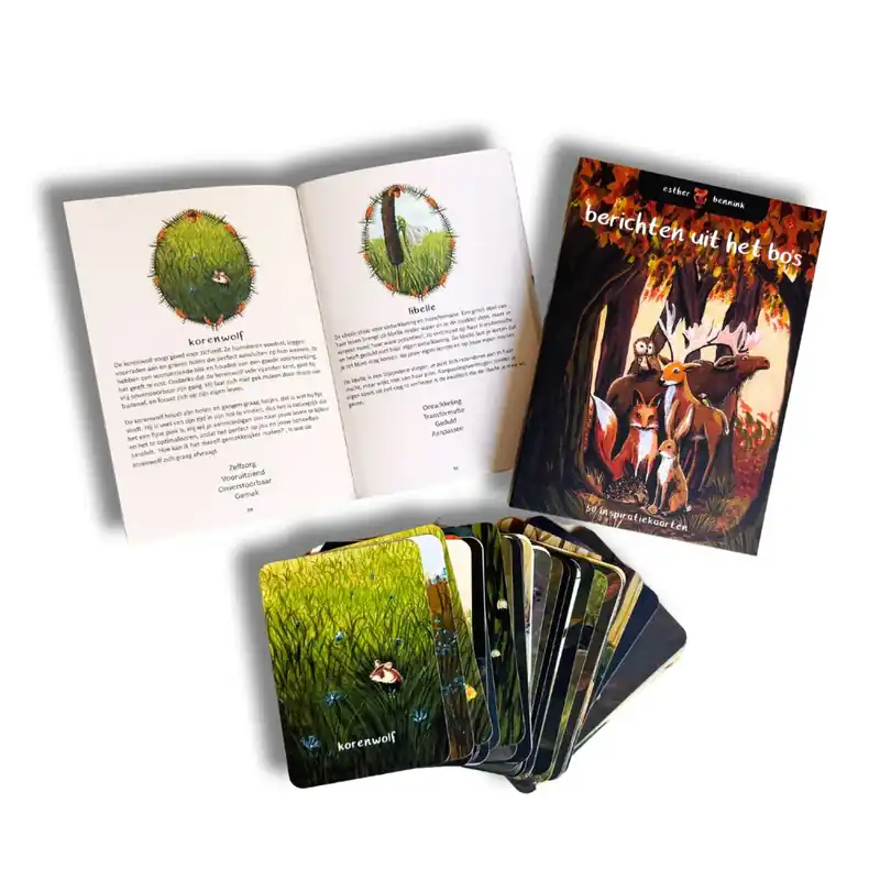 Uitverkoop Esther Bennink - set inspiratiekaarten 'Berichten uit het bos'
