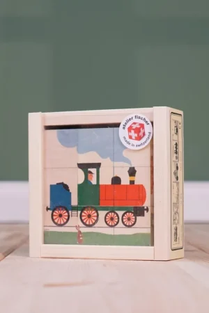 Atelier Fisher handgemaakt Blokkenpuzzel voertuigen 9-delig Gereduceerde Prijs