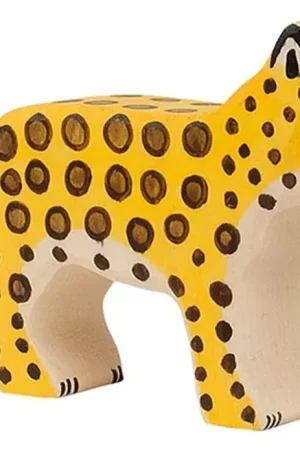 Tijdelijk Beschikbaar Holztiger houten luipaard klein 9,3 x 2,3 x 7 cm