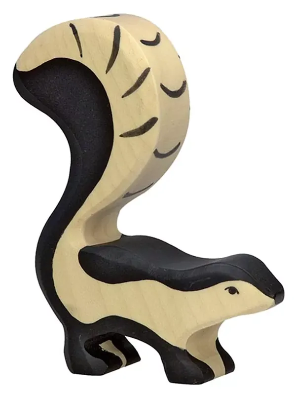 Holztiger houten stinkdier 9 cm Op = Op