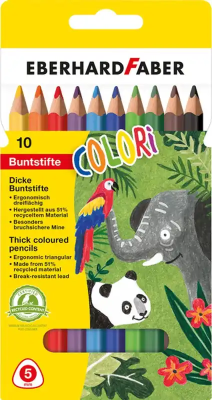 Koop Vandaag Eberhard Faber Driekantige ergonomische kleurpotloden 10 stuks