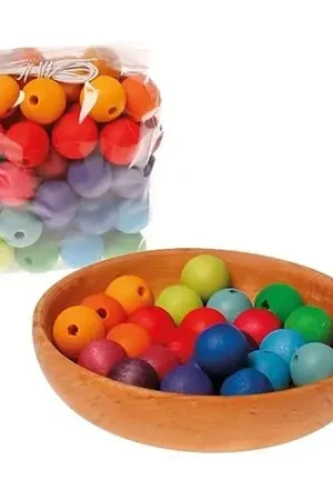 Grimms houten kralen regenboog 20 mm -60 stuks Koopje