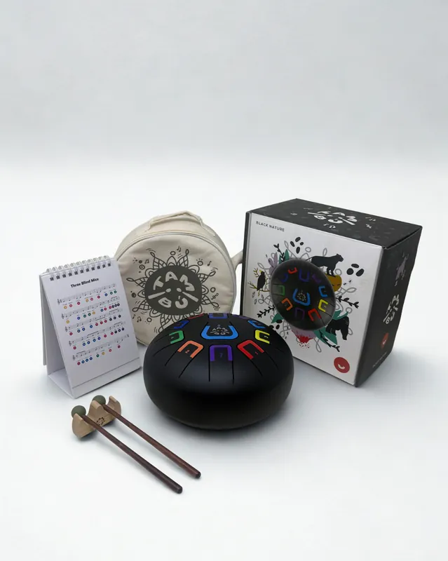 Fabrieksprijs Tambú 8 - Zwarte tongdrum - handpan 11 noten met toebehoren