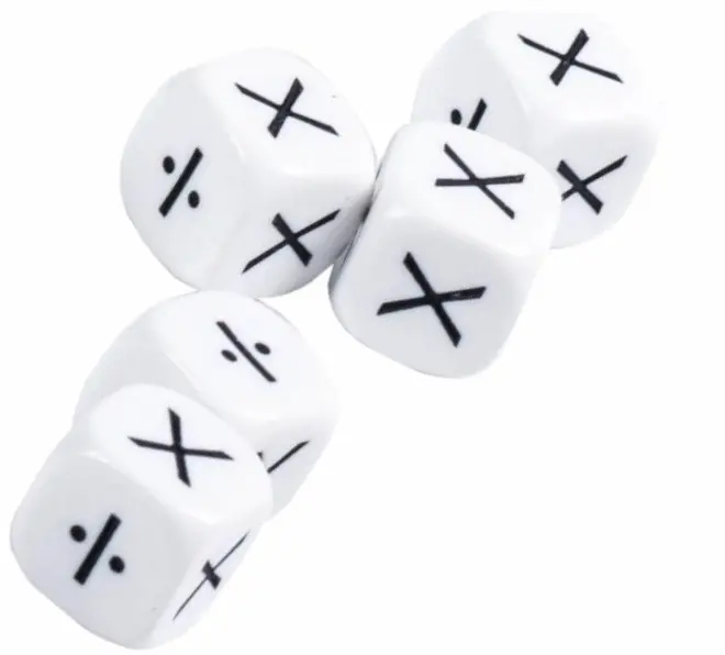 Dobbelstenen vermenigvuldigen (x) en deelsommen (:) Meest Verkocht