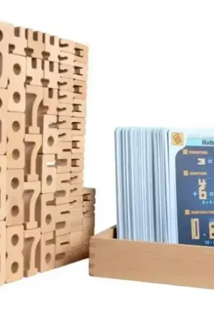 SumBlox 80 houten cijferblokken - evenhoog is evenveel - Copy Aanbieding