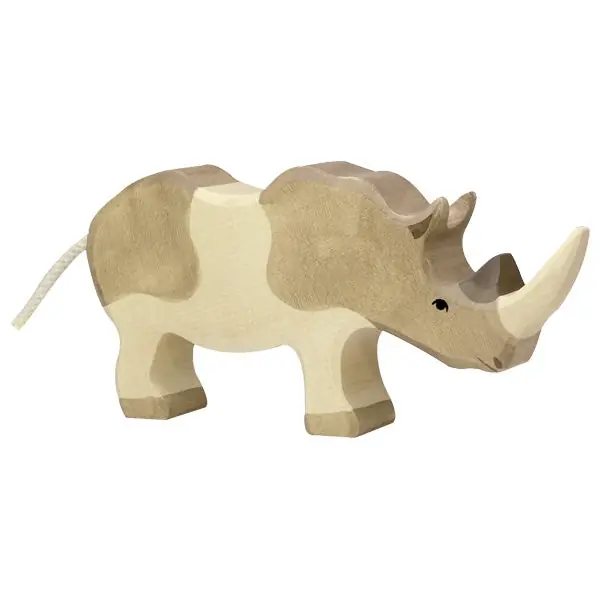 Holztiger houten neushoorn 20 cm Favoriet