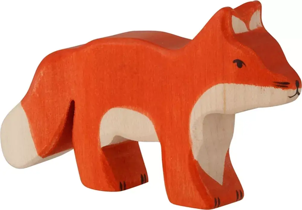 Holztiger houten vos klein 11 cm Speciale Aanbieding