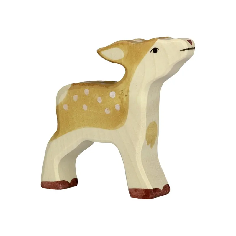 Holztiger houten reekalf 9 cm Laatste Versie