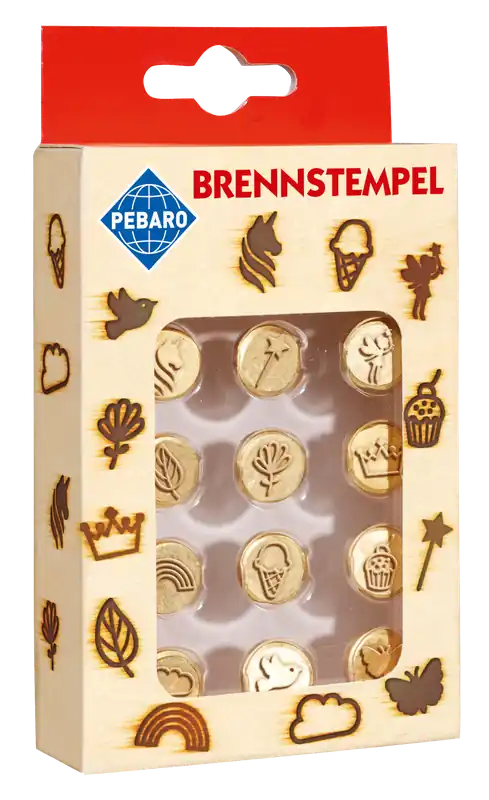 Pebaro houtbrandstempels cupcake en sprookjesfiguren voor de houtbrandpen Voordeelprijs