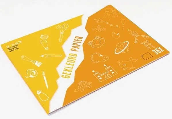 Gratis Retour Knutselblok FSC papier in vele kleuren