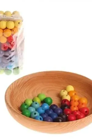 Lage Kosten Houten regenboogkralen 12mm - 120 stuks
