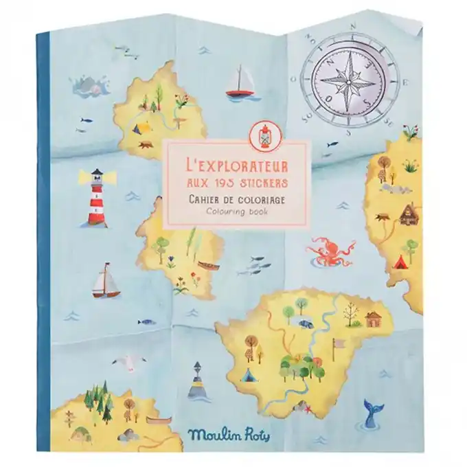 Uitverkoop Moulin Roty Kleurboek / Stickerboek, De ontdekker