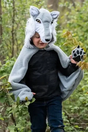 Lage Kosten Great Pretenders, Wolf Cape, Woodland Wolf Cape, 4-6 jaar