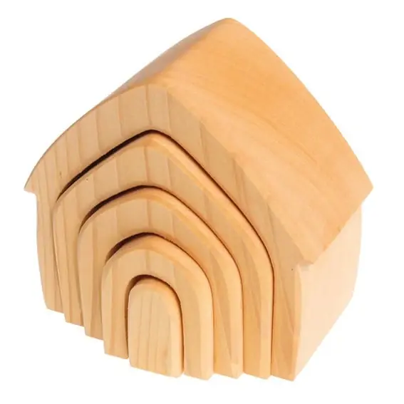 Favoriet Grimm's houten Naturel Huisje 5-delig
