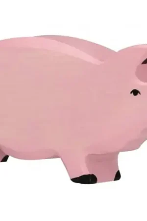 Holztiger Houten Varken Beer roze Laatste Versie
