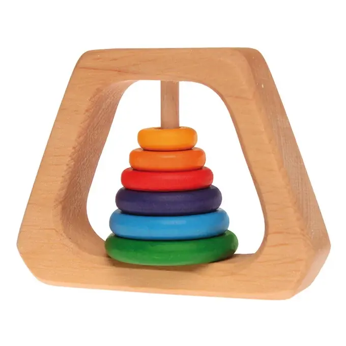 Grimm's houten Grijpspeeltje / Rammelaar Piramide Bestel Nu