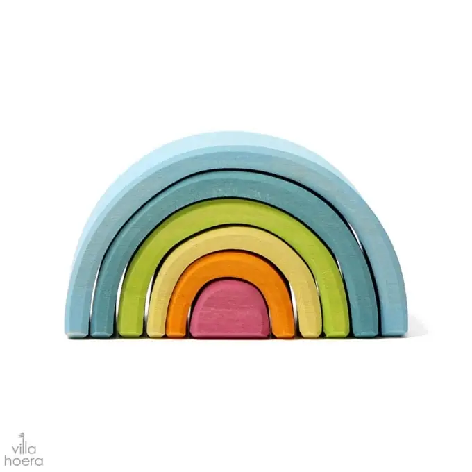 Grimm's houten Regenboog 6-delig, Pastel, Mini Uitverkoop