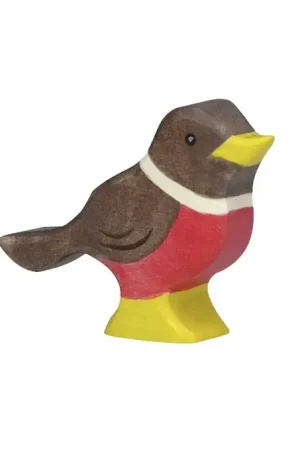 Alleen Vandaag Holztiger Houten Roodborstje