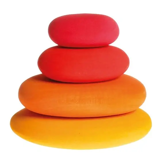 Nieuw Grimm's bouwset 4 houten stenen, Vuur/Rood