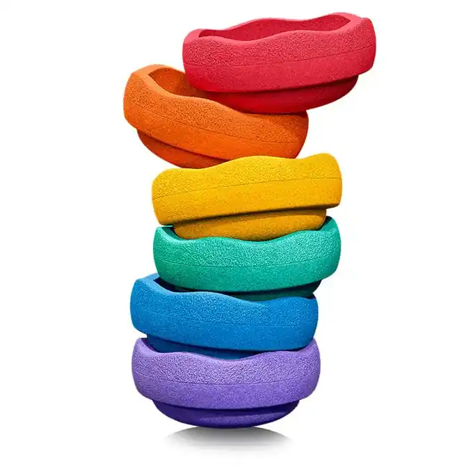 Stapelstein rainbow set 6-delig Gereduceerde Prijs