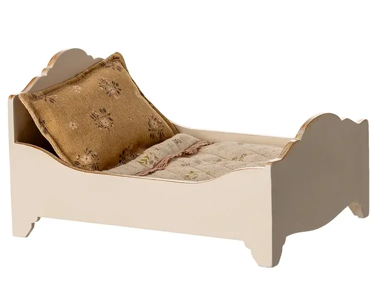 Maileg Houten bed voor muizen, Bed Mouse, Off white Seizoensaanbieding