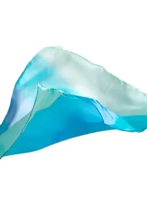 Snelle Levering Sarah's Silks Speelzijde, Enchanted Playsilk, Water/Zee, 53 x 53 cm