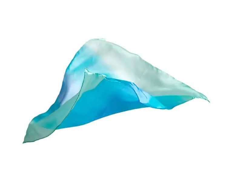 Snelle Levering Sarah's Silks Speelzijde, Enchanted Playsilk, Water/Zee, 53 x 53 cm