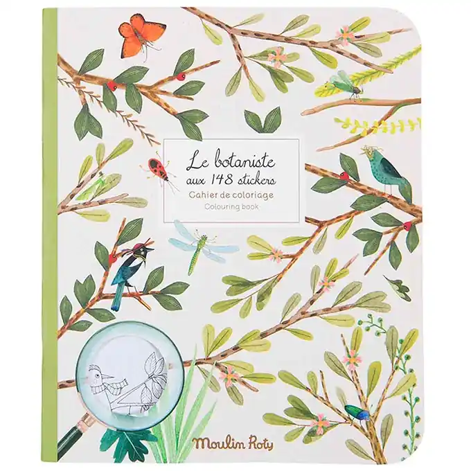 Gereduceerde Prijs Moulin Roty Kleurboek / Stickerboek, Le Botaniste