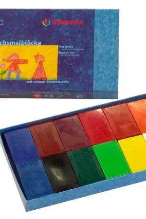 Lage Prijs Stockmar Bijenwaskrijtjes, blokjes 12 kleuren in doosje