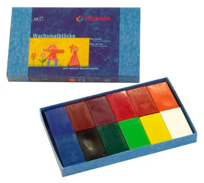 Lage Prijs Stockmar Bijenwaskrijtjes, blokjes 12 kleuren in doosje