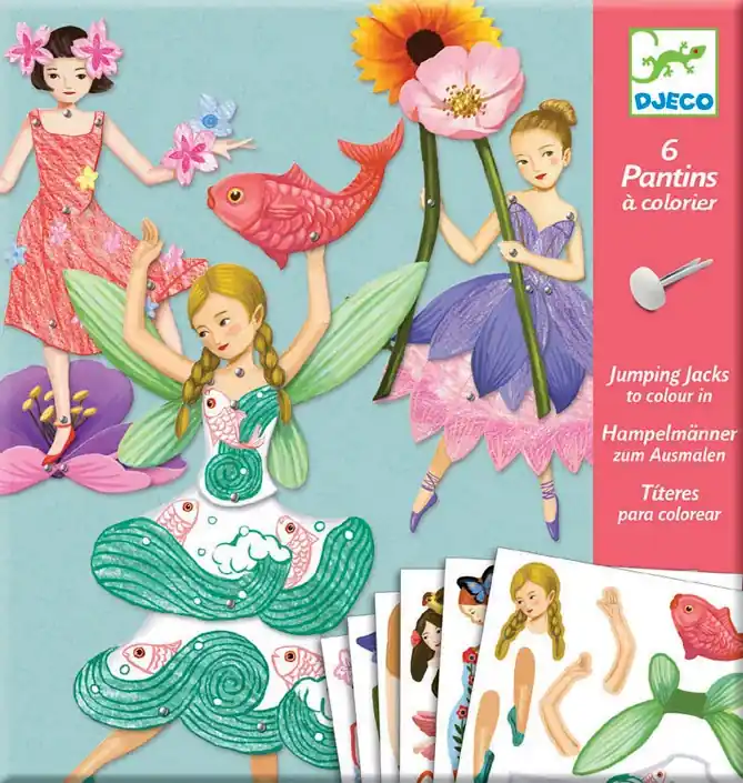 Gecertificeerd Djeco Beweegbare popjes maken, Feeën, 6+