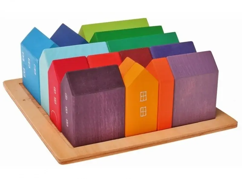 Grimm's houten blokkenset Huisjes Hete Deal
