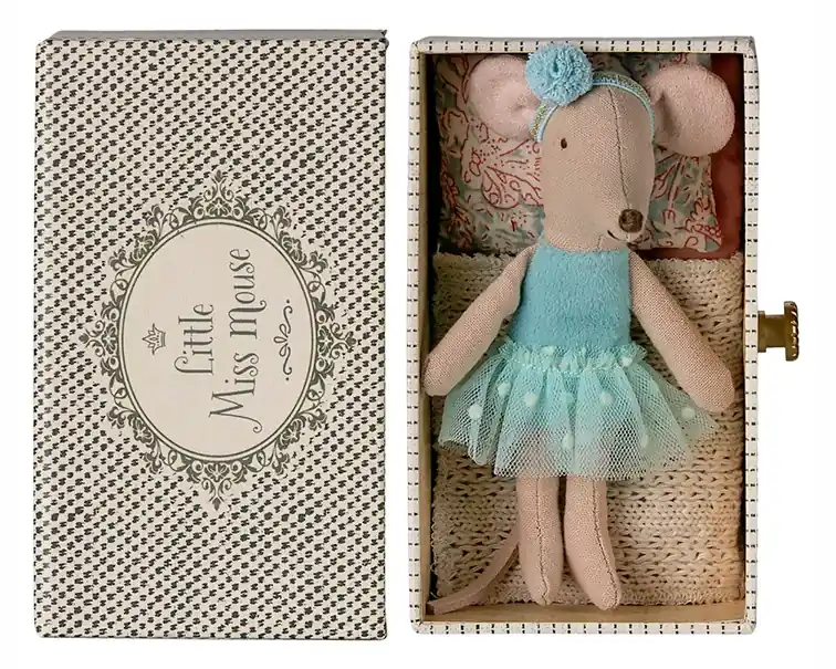 Hoge Kwaliteit Maileg Ballerina Muis in Daybed, Dance mouse in daybed II