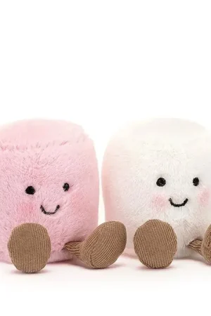 Meest Verkocht Jellycat Knuffel Marshmallows, Amuseables Pink and White Marshmallows, 9cm