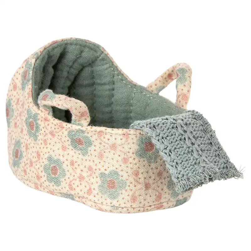 Maileg Reiswieg voor Baby Muizen, Carry cot - Blue 9,5 cm Koop Online