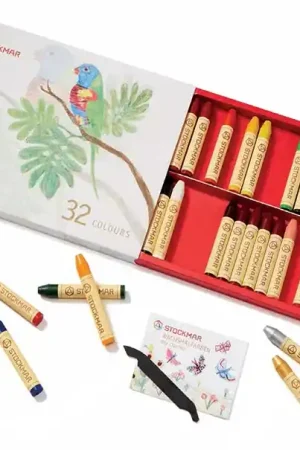 Koopje Stockmar Bijenwaskrijtjes, stiftjes 32 kleuren in doosje