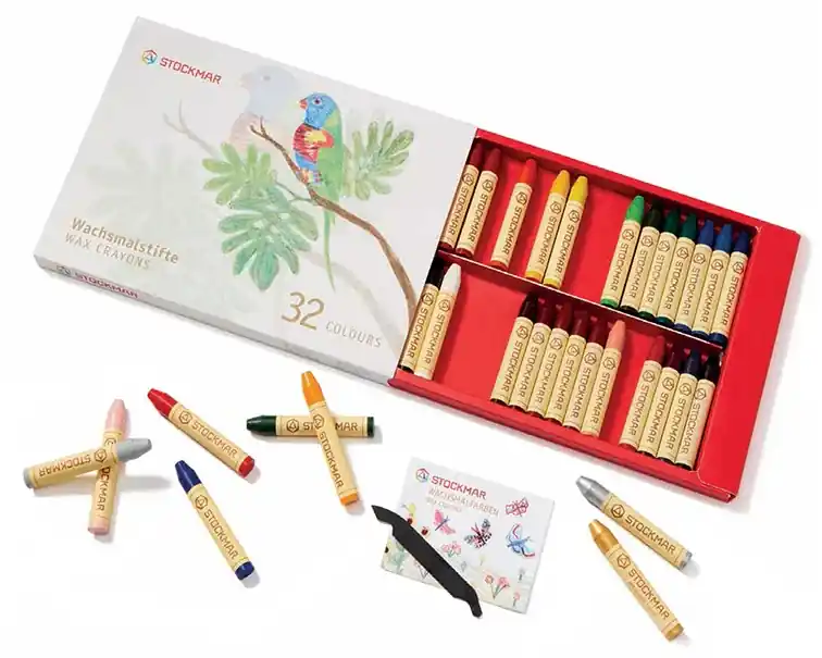 Koopje Stockmar Bijenwaskrijtjes, stiftjes 32 kleuren in doosje