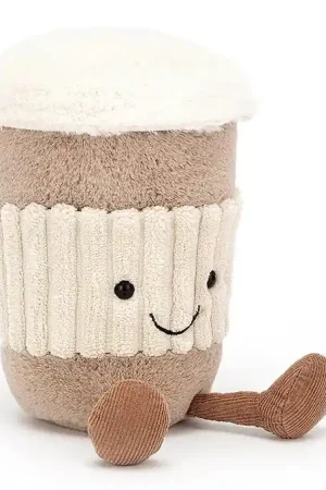 Jellycat Knuffel Koffie, Amuseable Coffee-to-go, 15cm Beperkte Voorraad