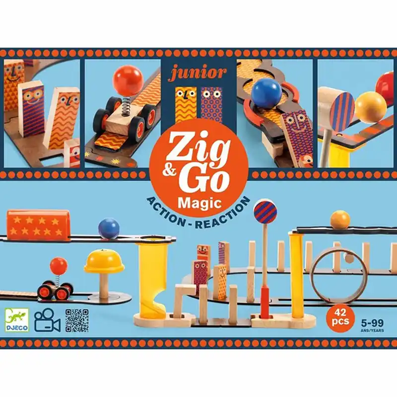 Exclusieve Aanbieding Djeco Zig & Go, Actie-Reactie-Baan Junior Magic, 42-delig