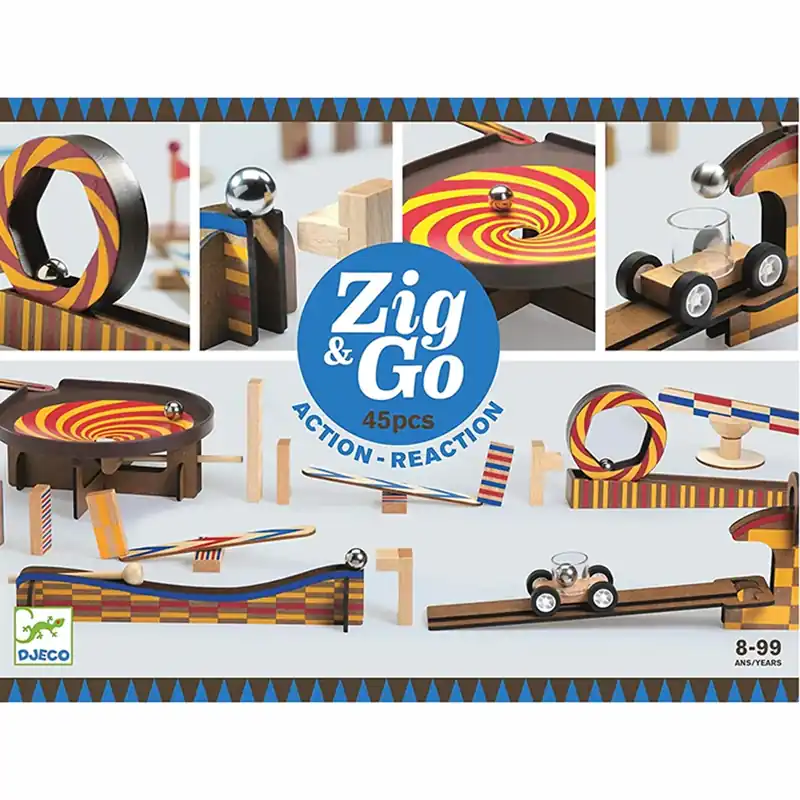 Djeco Zig & Go, Actie-Reactie-Baan, 45-delig Meest Verkocht