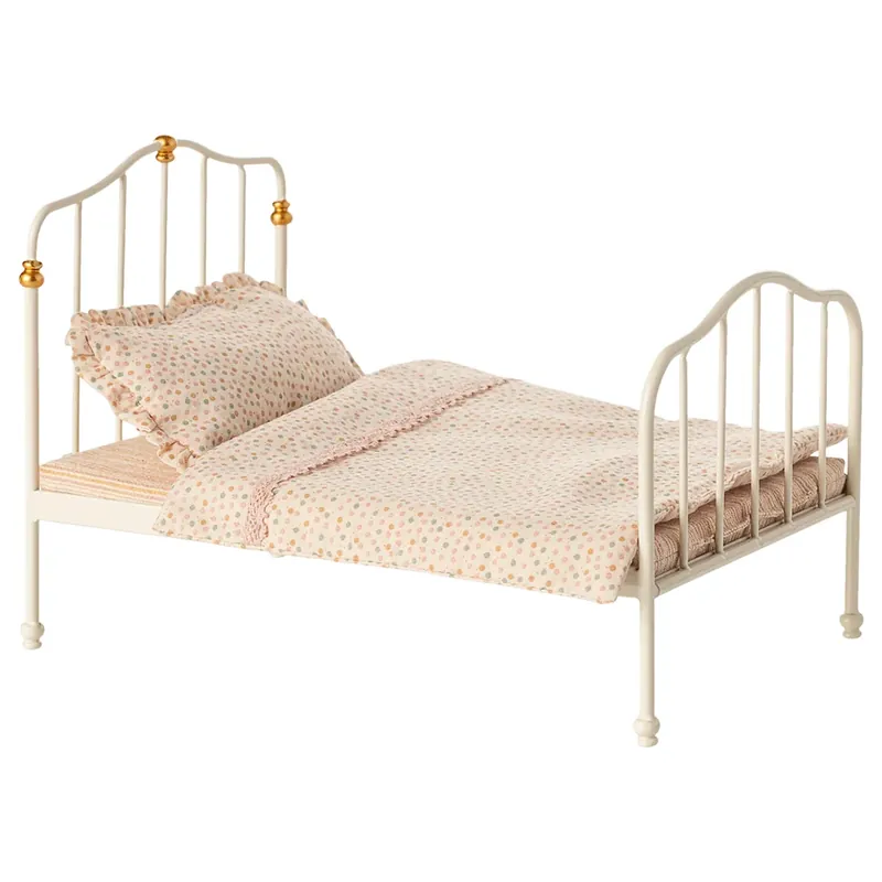 Maileg metalen tweepersoons bed voor Muizen, Vintage Bed Mouse, Off white Rechtstreeks Van De Fabrikant