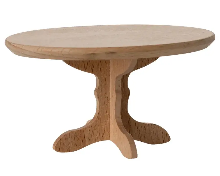 Maileg houten eettafel, Oval dining table Mouse, hoogte 5cm Gratis Retour