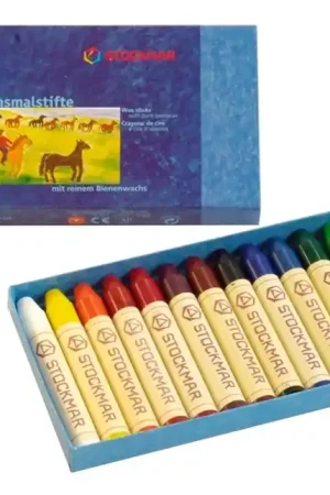 Flitsaanbieding Stockmar Bijenwaskrijtjes, stiftjes 12 kleuren in doosje