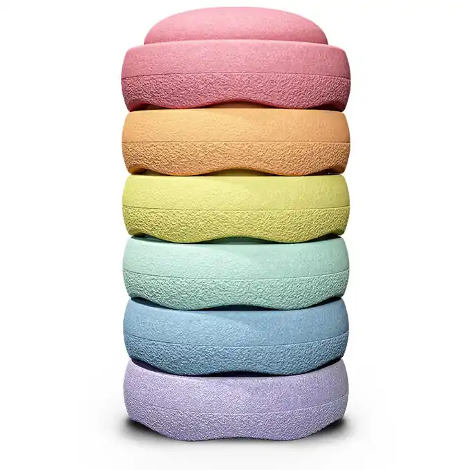 Lage Kosten Stapelstein rainbow Pastel set 6-delig