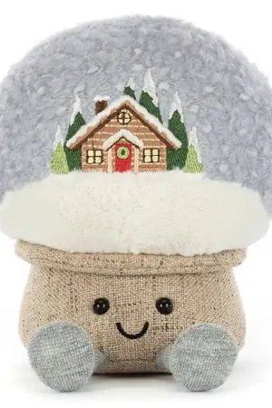 Premium Jellycat Knuffel Sneeuwbol, Amuseables Snow Globe, 20cm