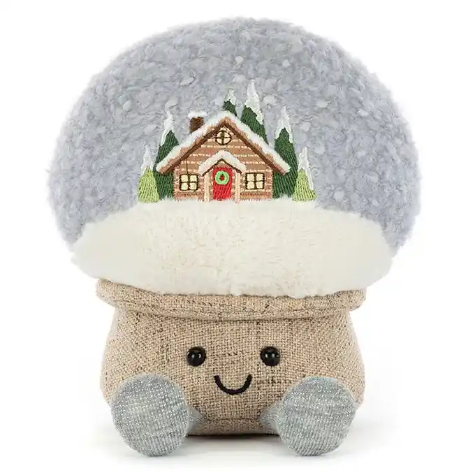 Premium Jellycat Knuffel Sneeuwbol, Amuseables Snow Globe, 20cm