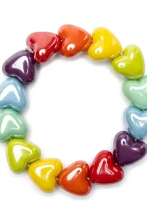 Betrouwbaar Great Pretenders, Regenboog Hartjes Armband, Colours of Love Bracelet